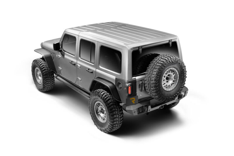 Jeep Wrangler JL Bumper - Rear - Go Rhino - Trailline Full Width - Black - `18-`27